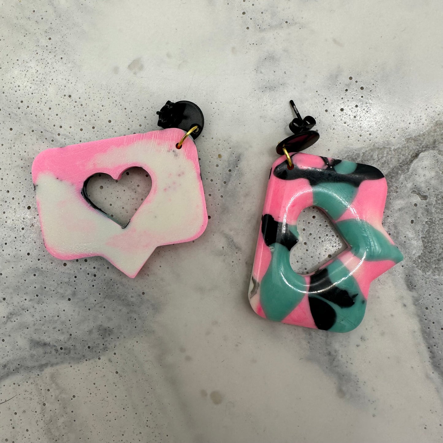 Emoji Heart Earrings