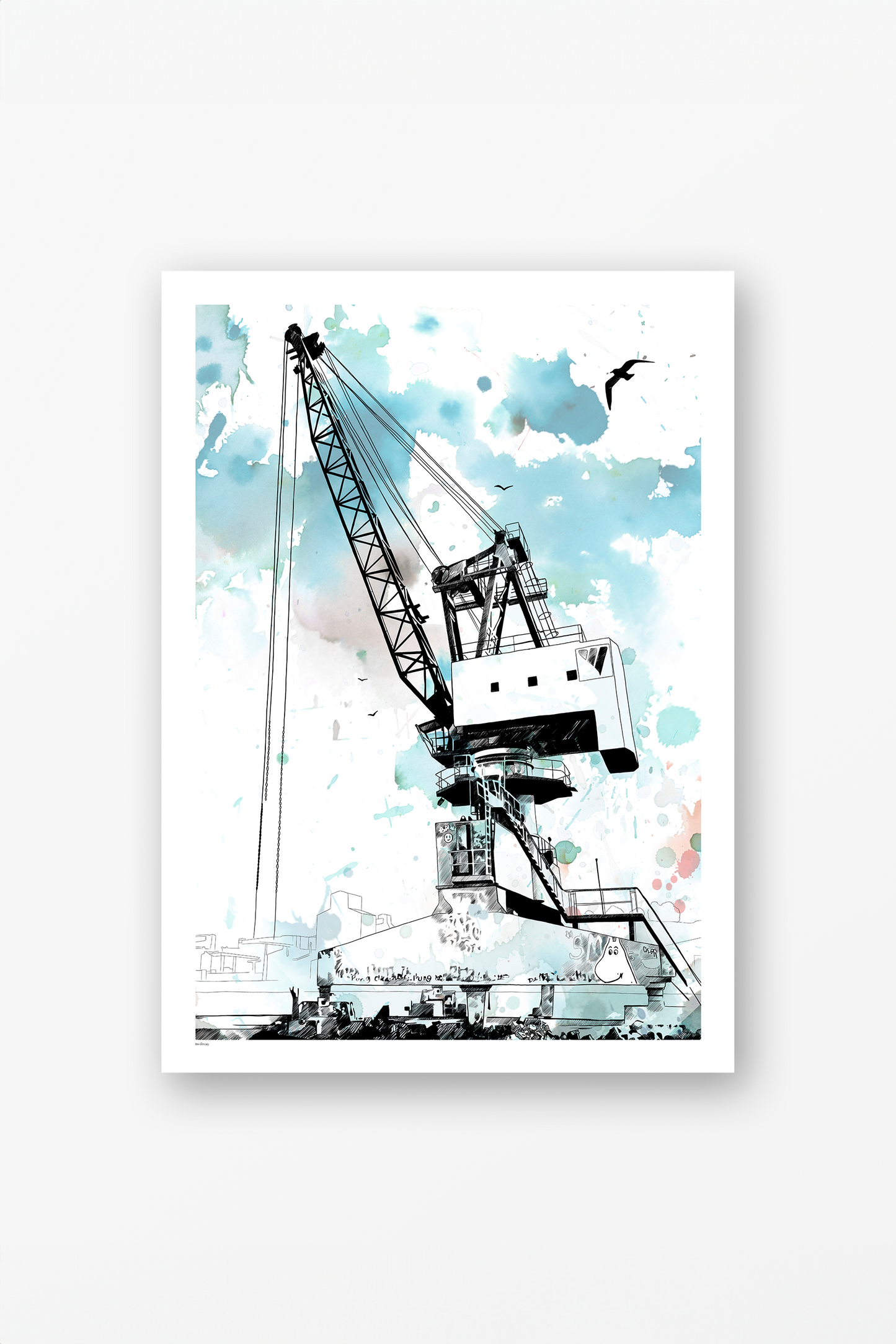 Kran I Hamnen Poster