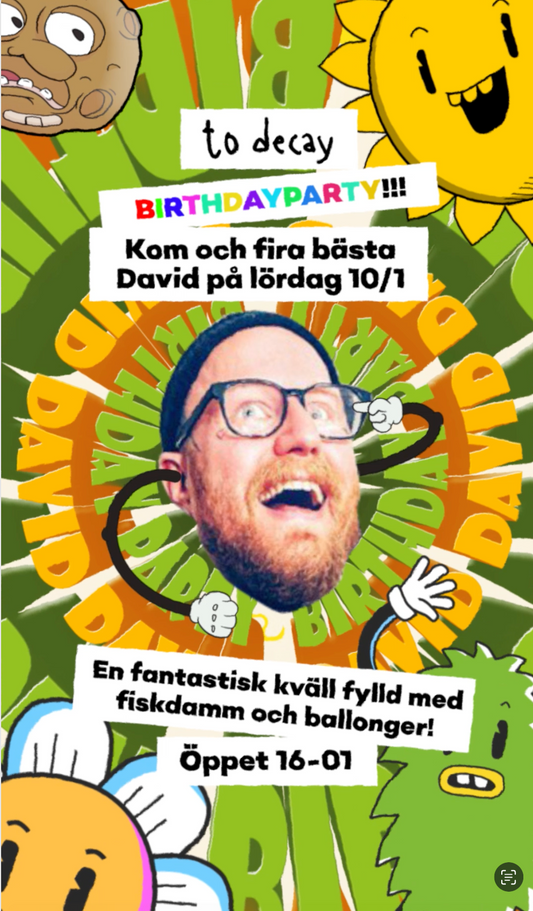 DAVID FYLLER ÅR – OCH DET BLIR BARNKALAS (FÖR VUXNA)