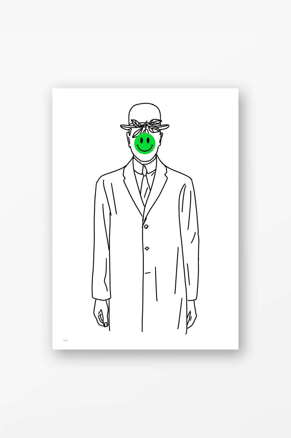 A Man With A Happy Face Poster - to decay