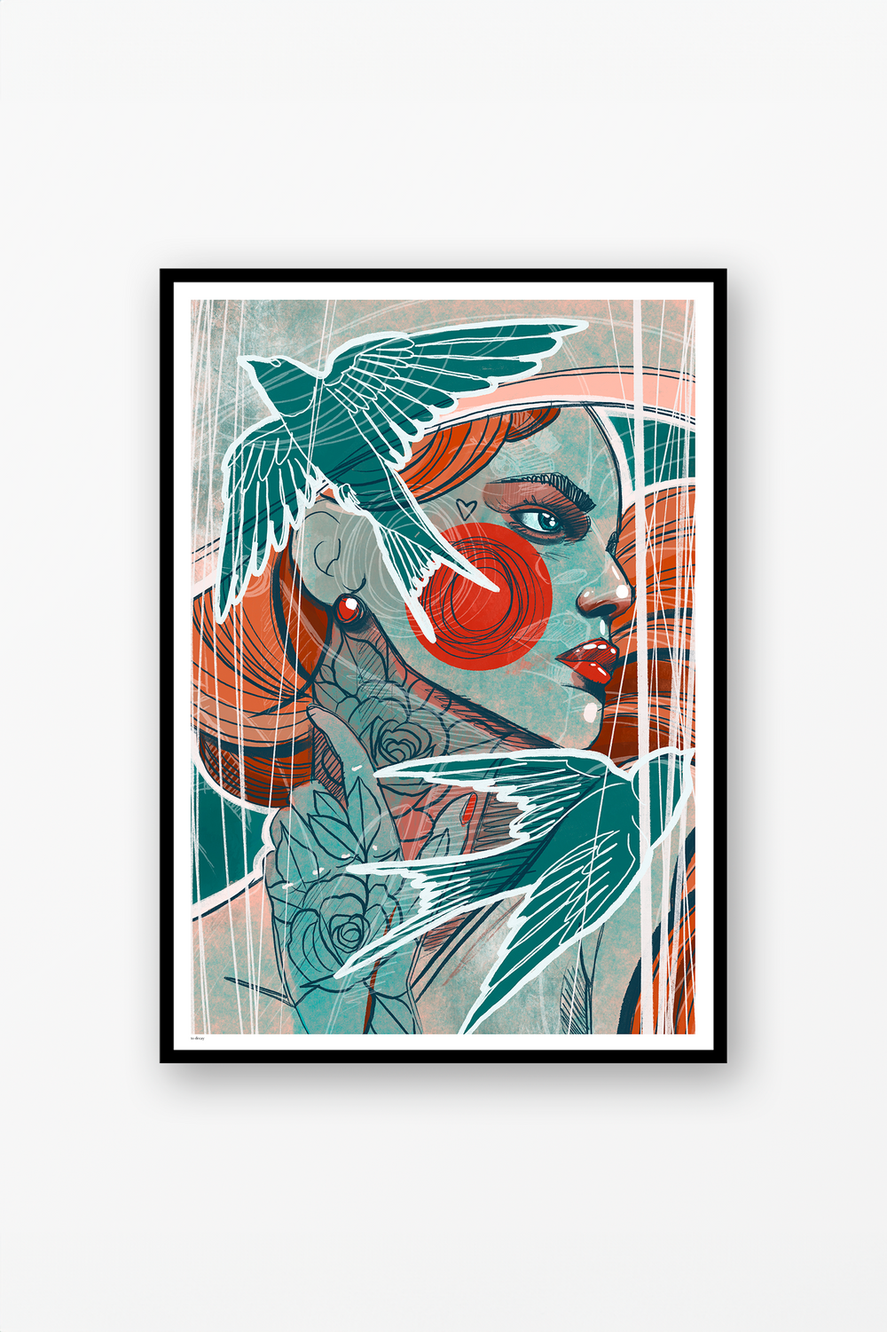 Woman Bird Poster