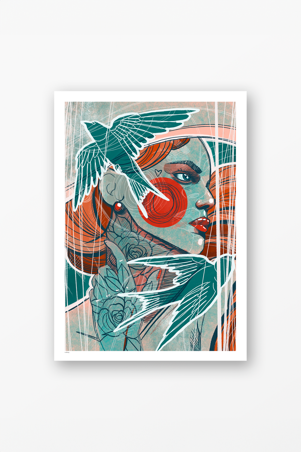 Woman Bird Poster