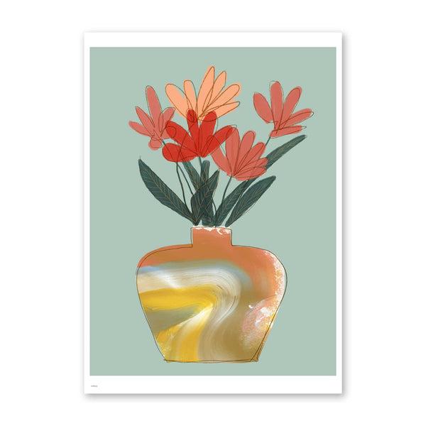 Blomvas poster